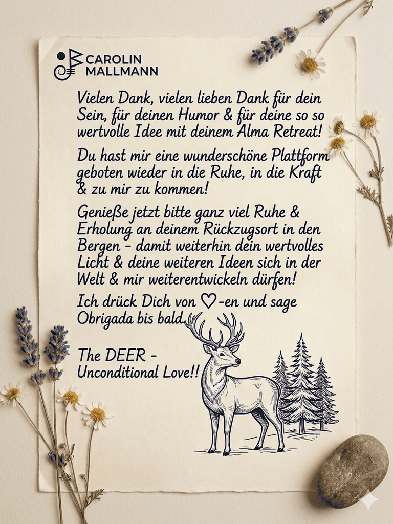 Alma Retreat Portugal Feedback Teilnehmerin